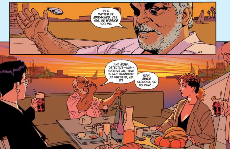 ...while the orange tones here match Isabel’s eye color.